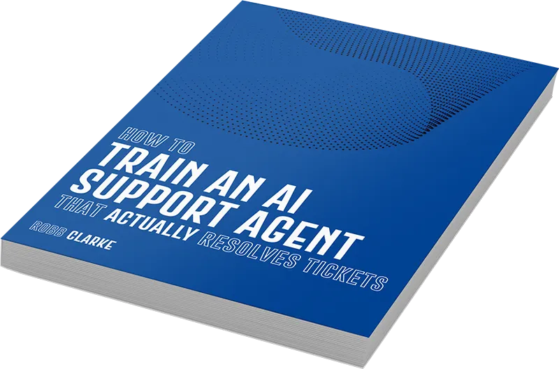 Interior spread from How to Train an AI Support Agent
