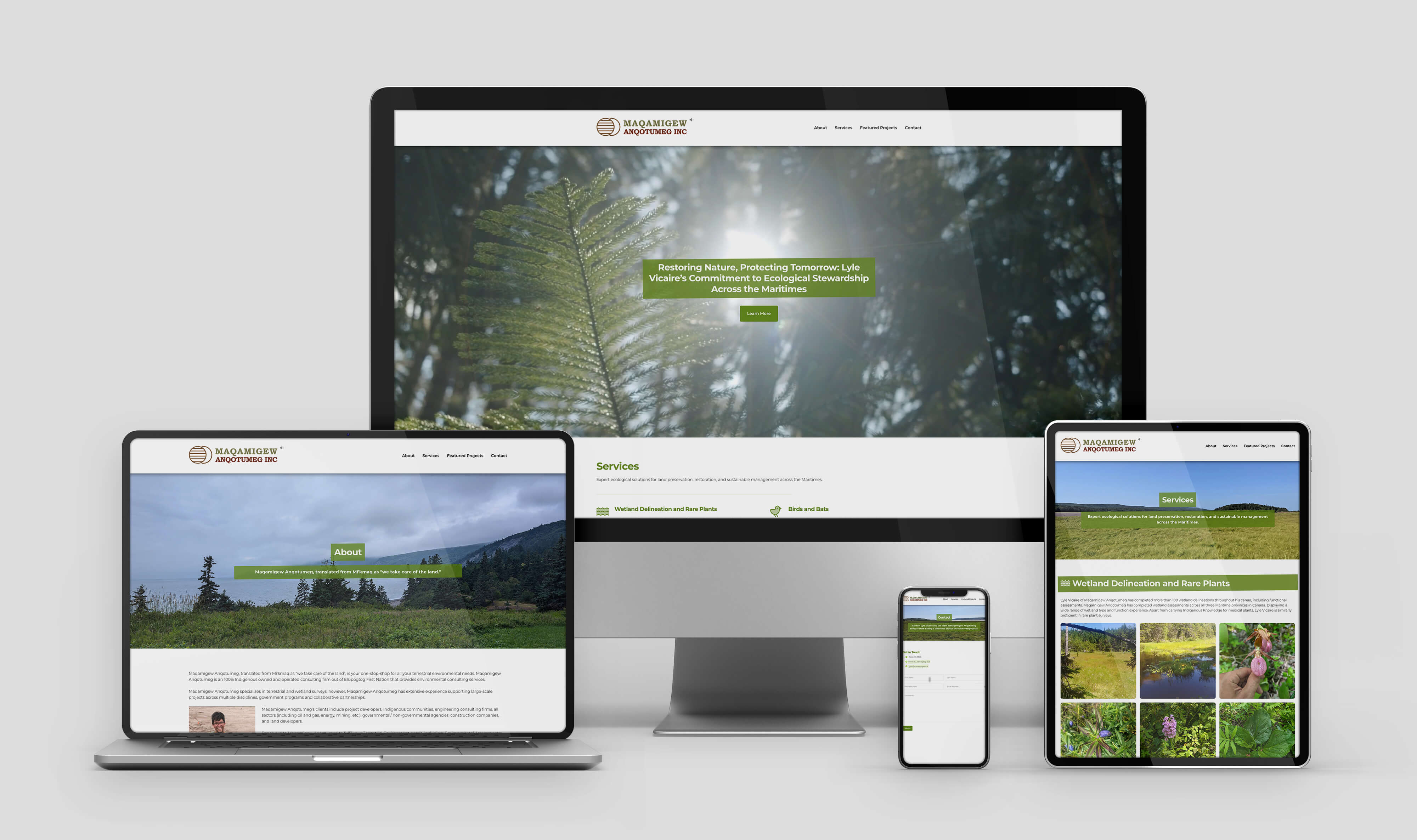 Maqamigew Anqotumeg design on multiple devices